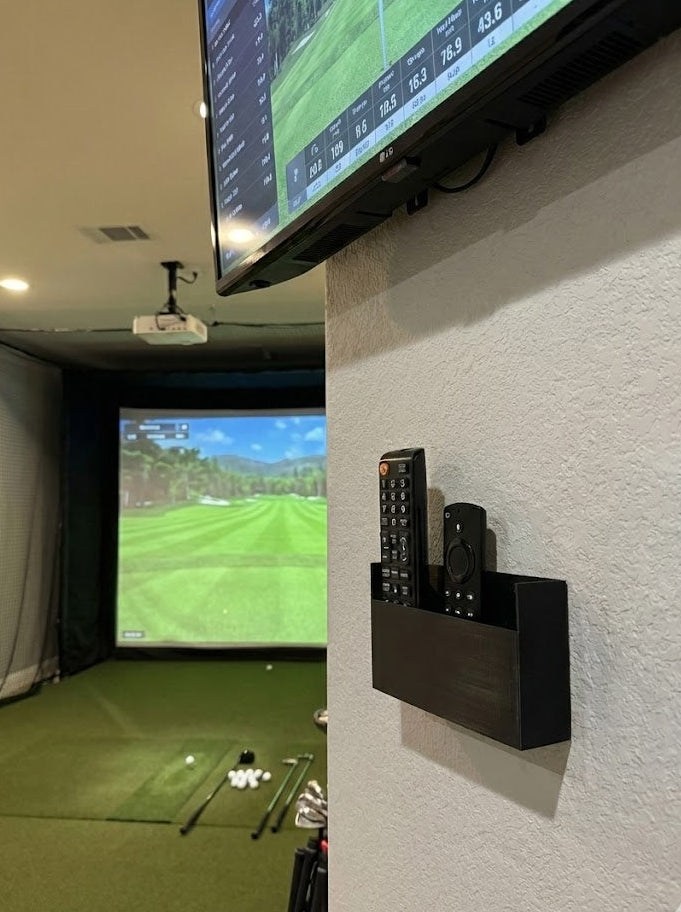 Wall-Mounted Remote Control Storage Caddy – Holds 3, 4, or 5 Remotes | Space-Saving Organizer for Simulators & Cabins