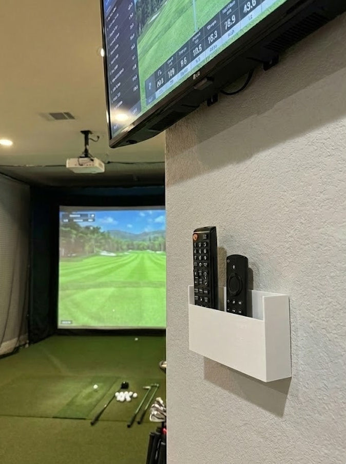 Wall-Mounted Remote Control Storage Caddy – Holds 3, 4, or 5 Remotes | Space-Saving Organizer for Simulators & Cabins