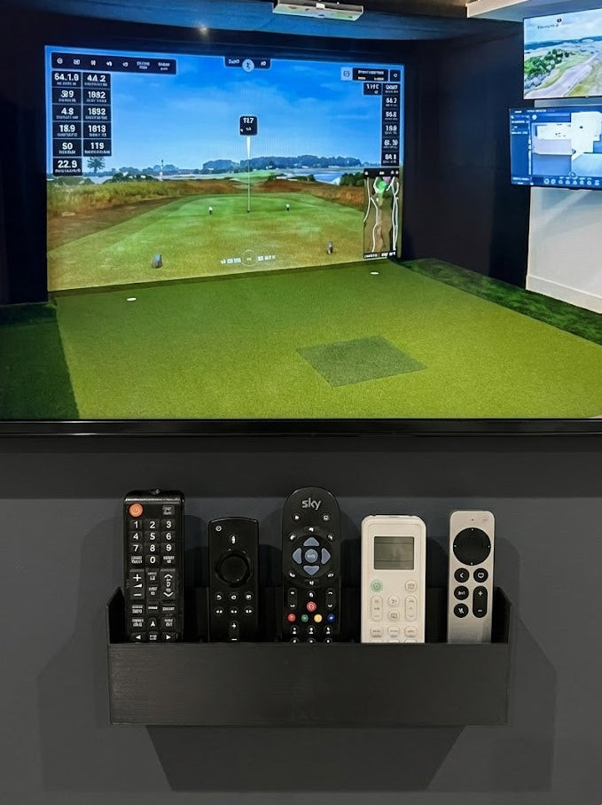 Wall-Mounted Remote Control Storage Caddy – Holds 3, 4, or 5 Remotes | Space-Saving Organizer for Simulators & Cabins