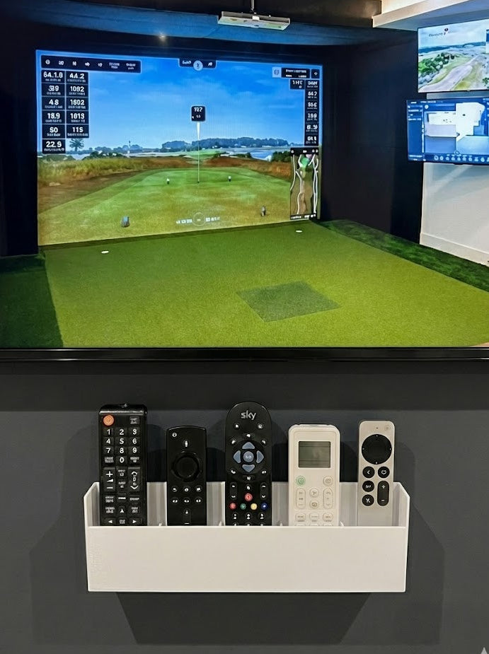 Wall-Mounted Remote Control Storage Caddy – Holds 3, 4, or 5 Remotes | Space-Saving Organizer for Simulators & Cabins
