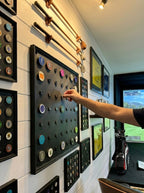Wall-Mounted Golf Ball Marker Display – Holds up to 49 Markers | Golf Memorabilia Organizer