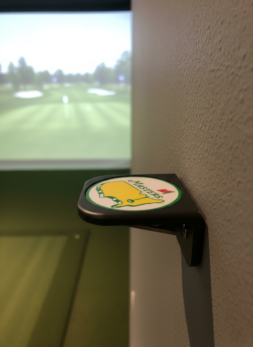 Floating 1-Pint Golf Shelf with Customizable Coasters