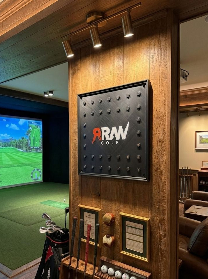 Limited Edition: RRaw Golf Wall-Mounted Ball Marker Display – Holds 34 Markers | Golf Memorabilia Organizer