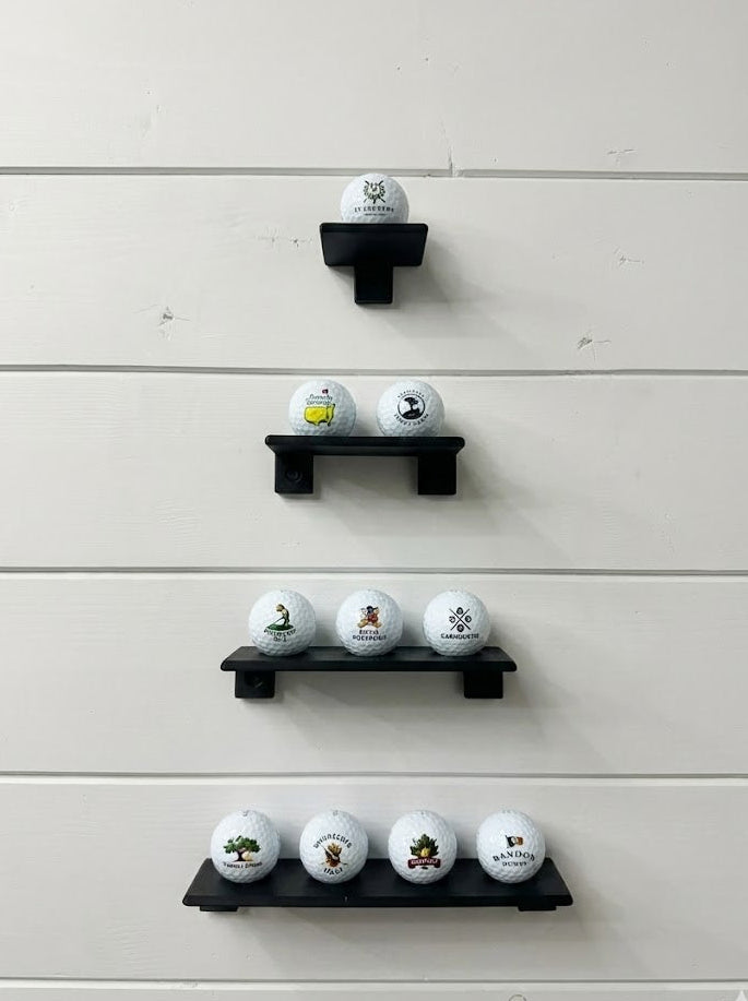 Floating Golf Ball Display Shelf – Holds 10, 15, or 25 Balls | Golf Décor & Collector’s Display