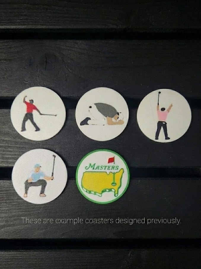 Floating 2-Pint Golf Shelf with Customizable Coasters – Stylish Golf Décor &amp; Gift