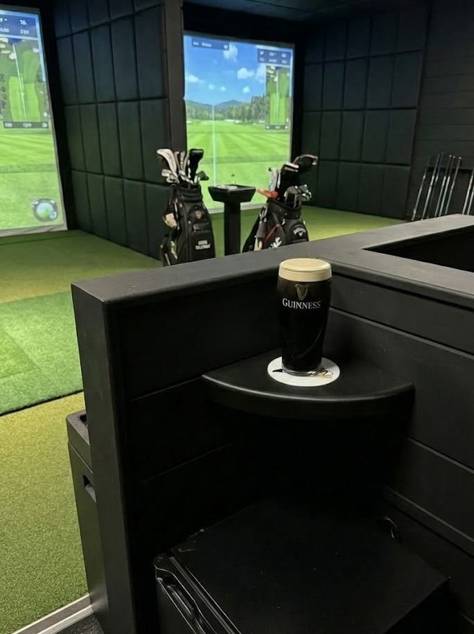 Floating Corner Golf Shelf with Customizable Coaster – Golf Décor & Gift for Golfers