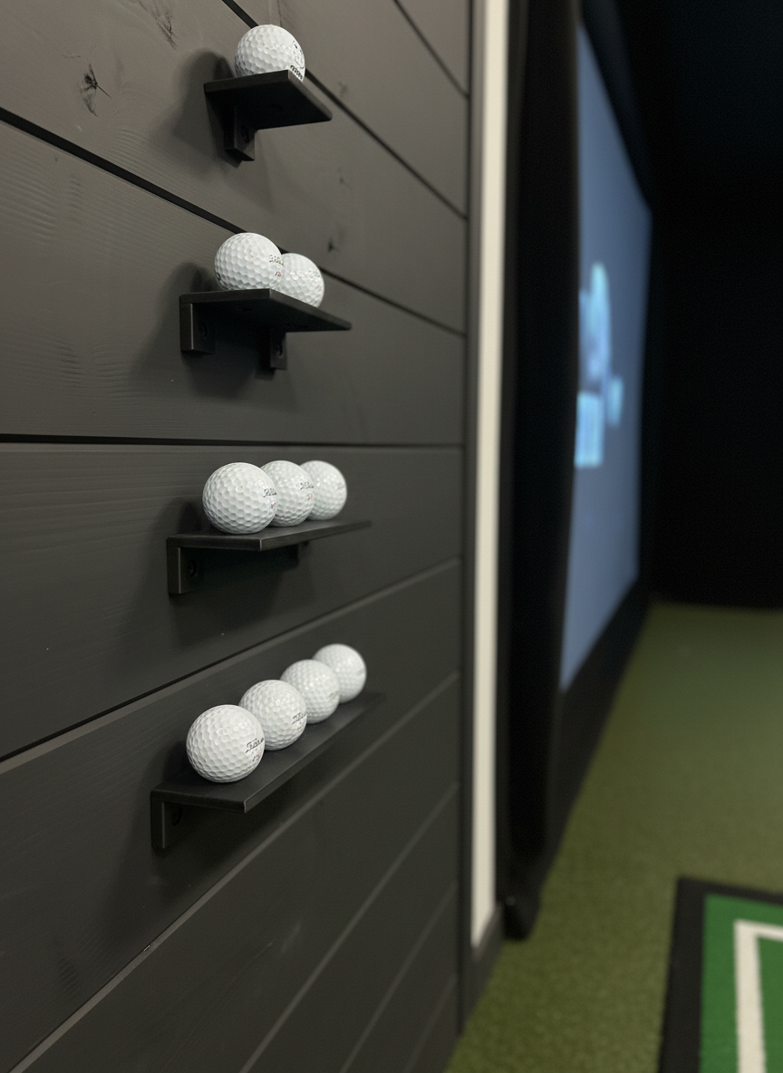 Floating Golf Ball Display Shelf – Holds 10, 15, or 25 Balls | Golf Décor & Collector’s Display